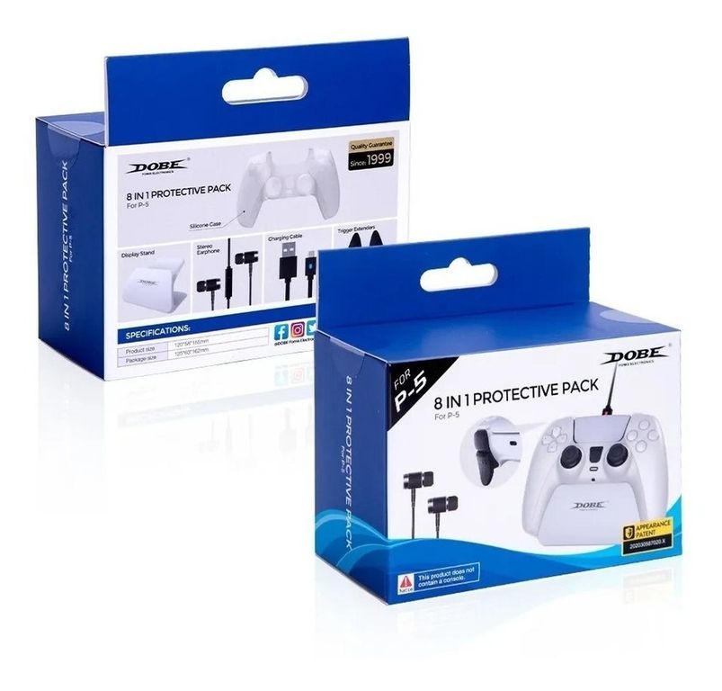 DOBE PACK 8 EN 1 PROTECTOR PS5