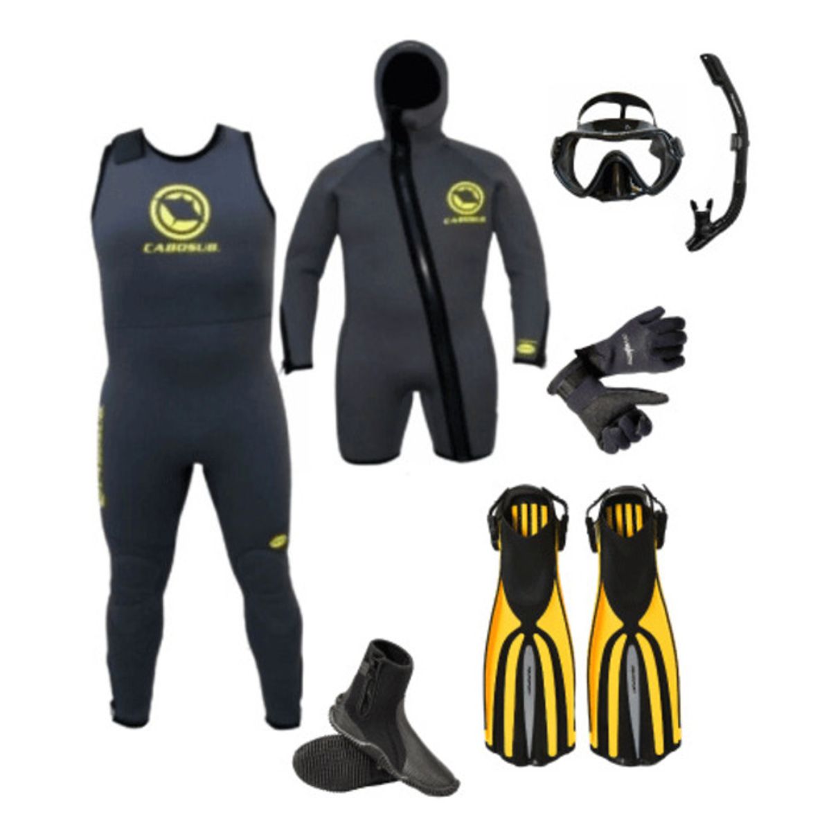 AQUASPORT - Pack Buceo Pro 1 - 7MM - Talla L