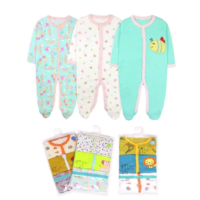 AGW - Pack 3 Pijamas Ositos Bebe Niña Algodon Rib