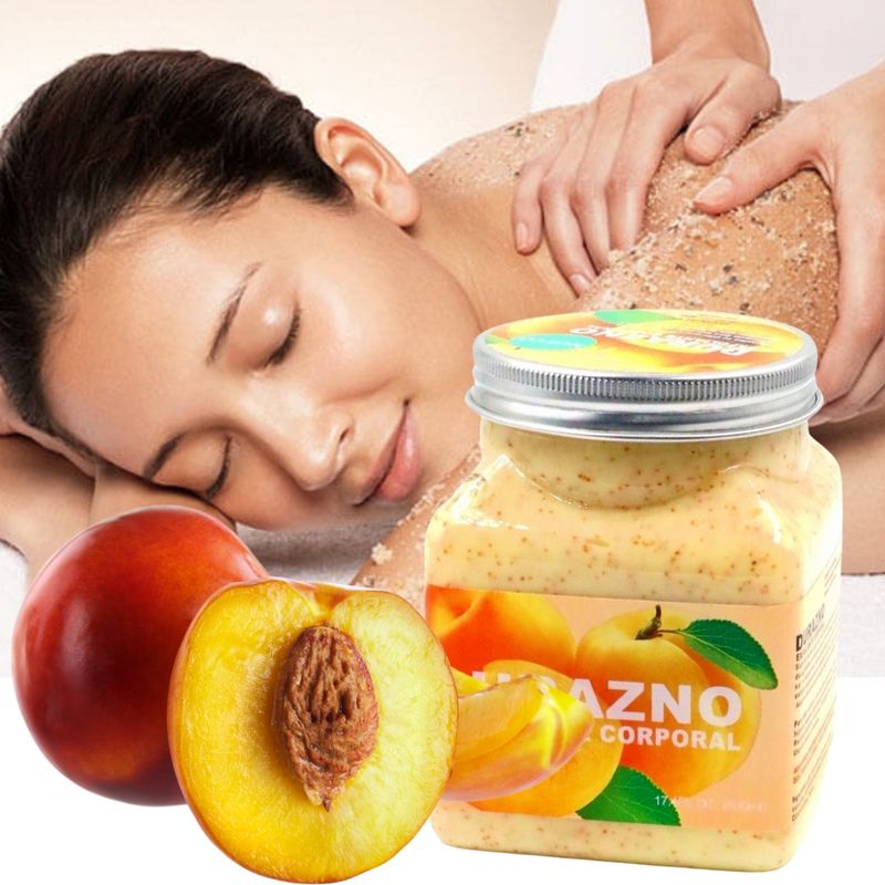 WOKALI - Exfoliante corporal con cristales de SAL y aroma DURAZNO BODY SCRUB