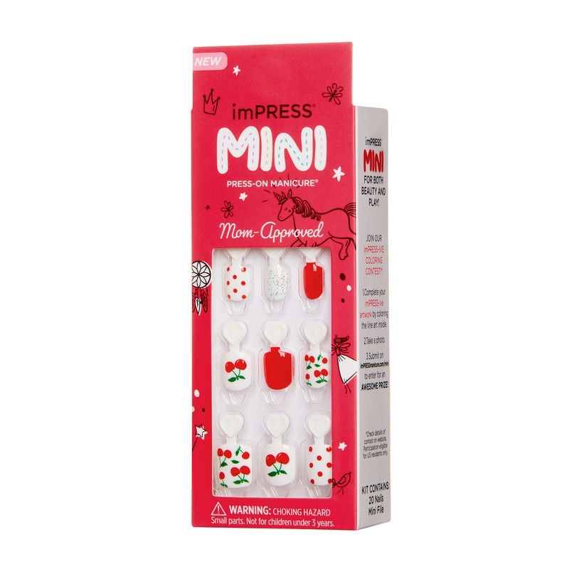 KISS BY IMSIBEAUTY - UÑAS IMPRESS KIDS - CEREZAS