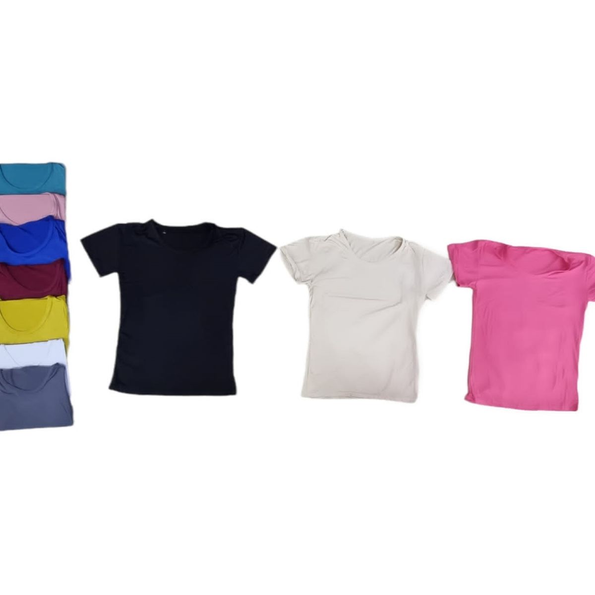 AGW - Pack 3 Poleras Manga Corta Bambú Mujer Colores Surtidos.