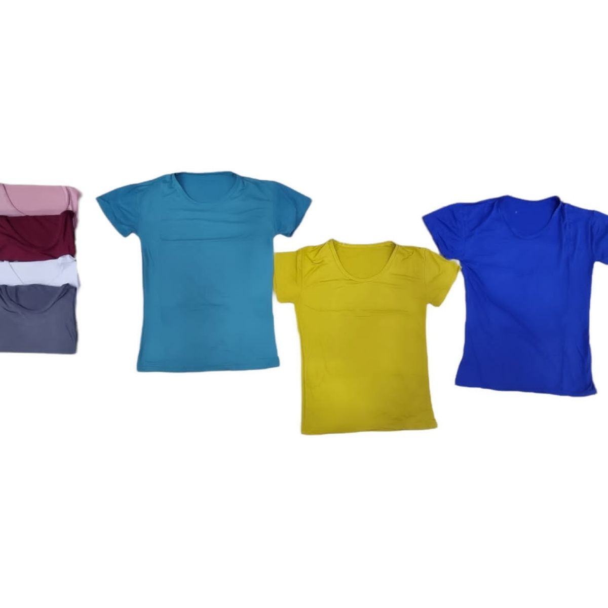 AGW - Pack 3 Poleras Manga Corta Bambú Mujer Colores Surtidos.