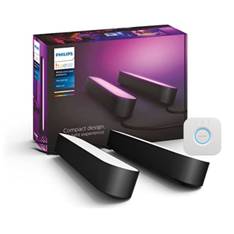 PHILIPS HUE - Pack 2 Barras Philips Hue Play Bar Doble V4 + Bridge