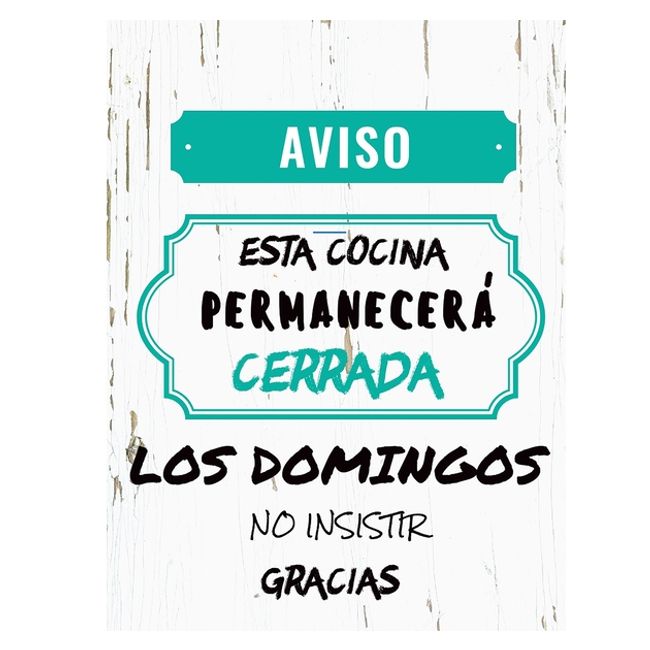 MERCADO ONLINE - Cuadro de Madera Cocina Cerrada