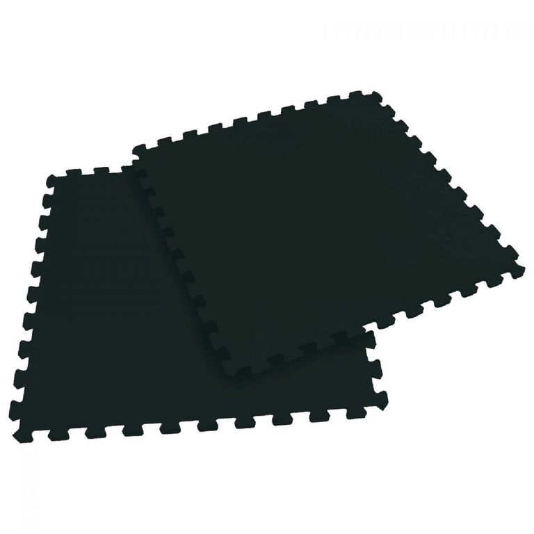 PACK 4 TATAMI 62X62X1.2 CM  PISO GIMNASIO  MAQUINAS  NEGRO