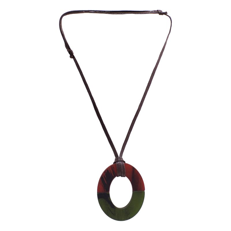 MAILEA - Collar 1 argolla mujer ecocuero