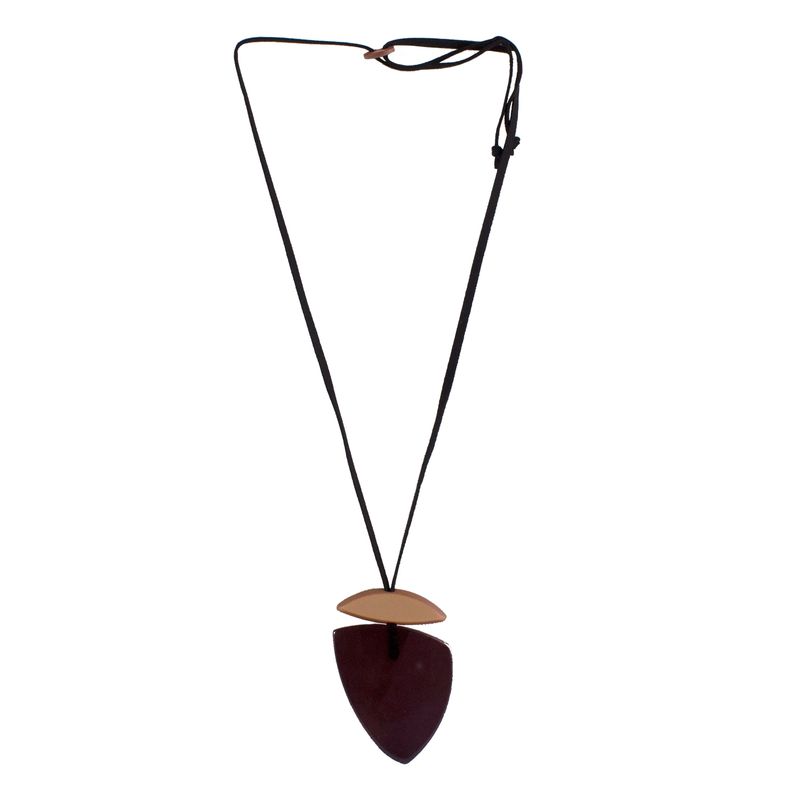 MAILEA - Collar triangular mujer acrílico