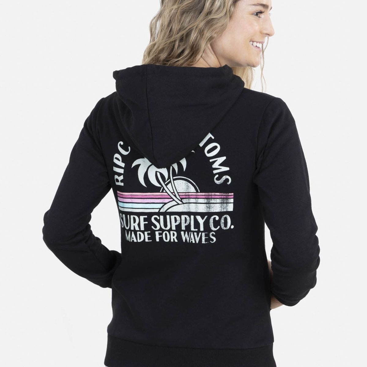 RIP CURL - Poleron SUPPLY WAVES Mujer Negro Rip Curl