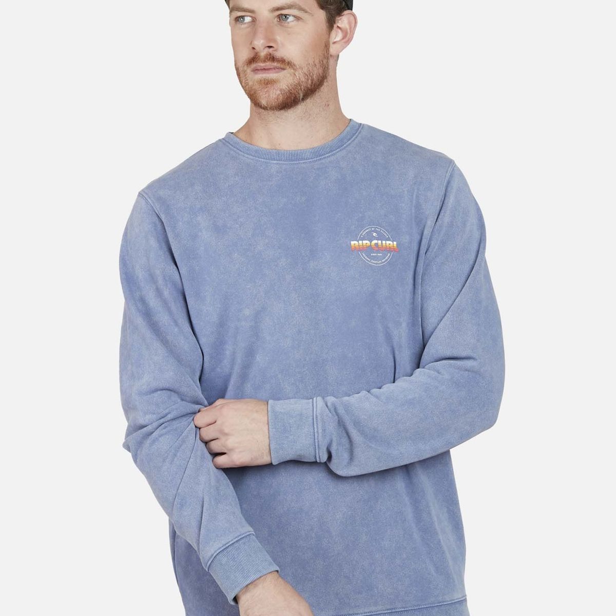 RIP CURL - Poleron RETRO SEARCH CREW Hombre Azul Rip Curl