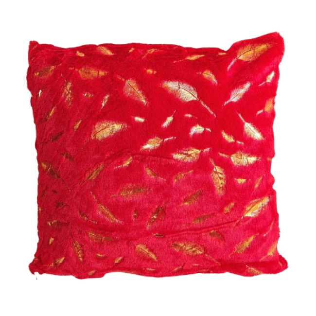 GENERICO - Funda Para Cojin De Plumas - Pelo Corto - Roja