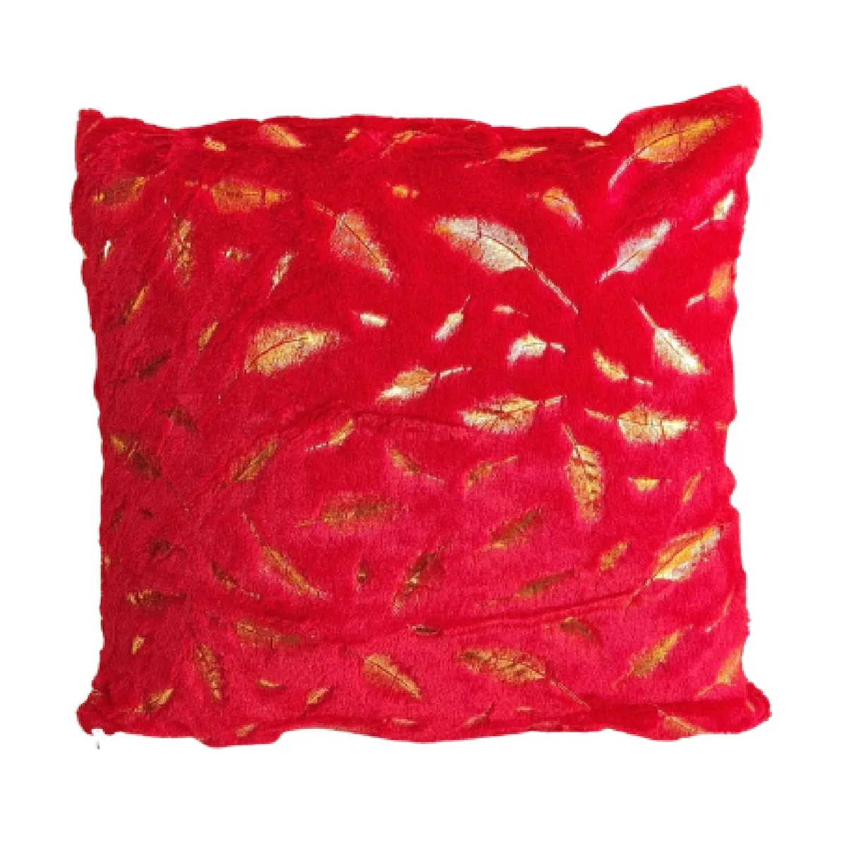 GENERICO - Funda Para Cojin De Plumas - Pelo Corto - Roja