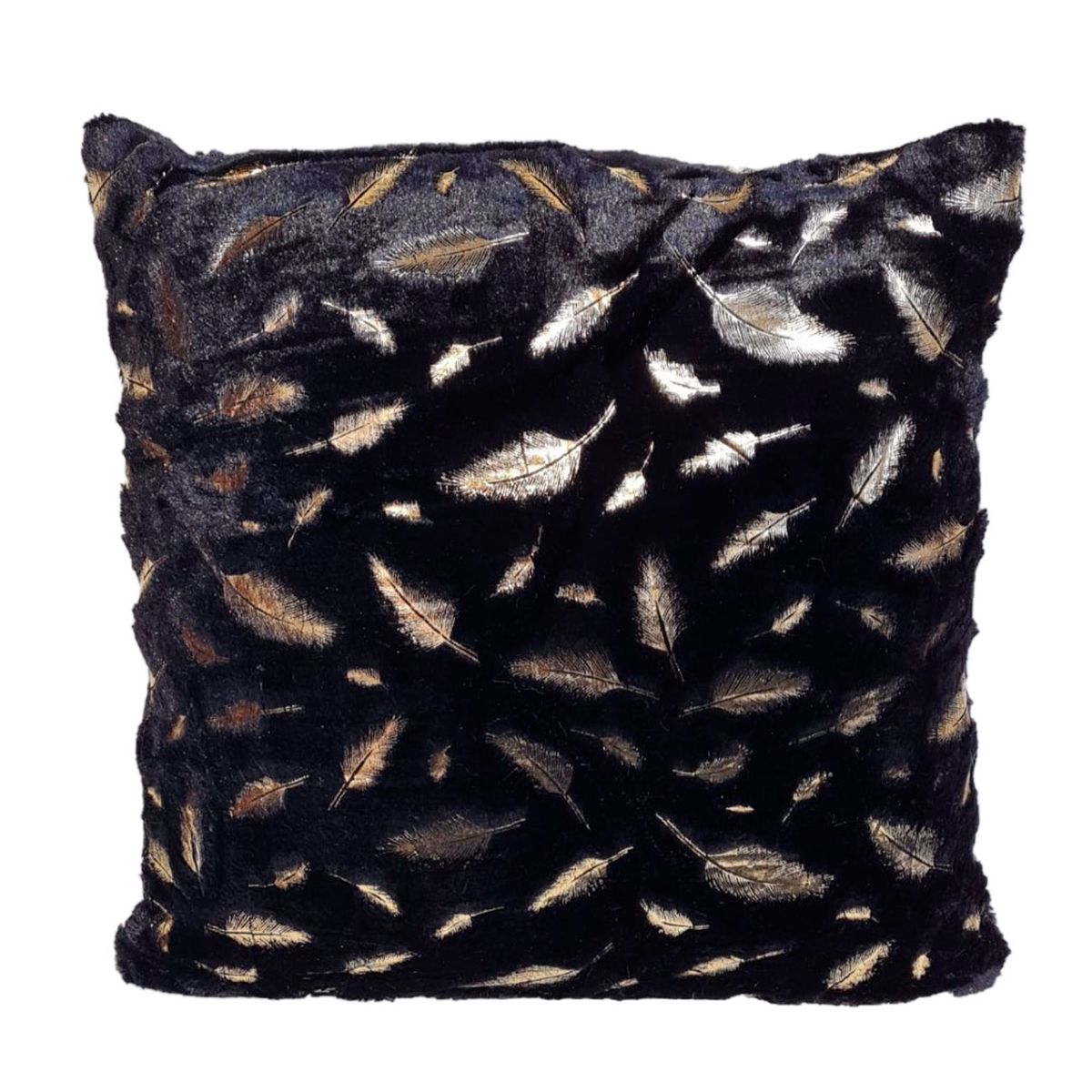 GENERICO - Funda Para Cojin De Plumas - Pelo Corto - Negra