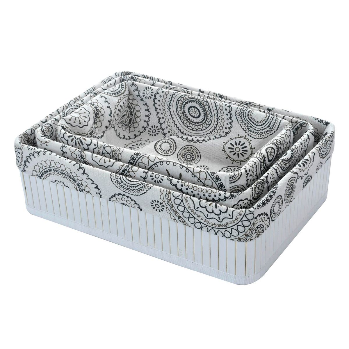 MALLORCA - Set de Canastas Antonia Blanca 3 Piezas