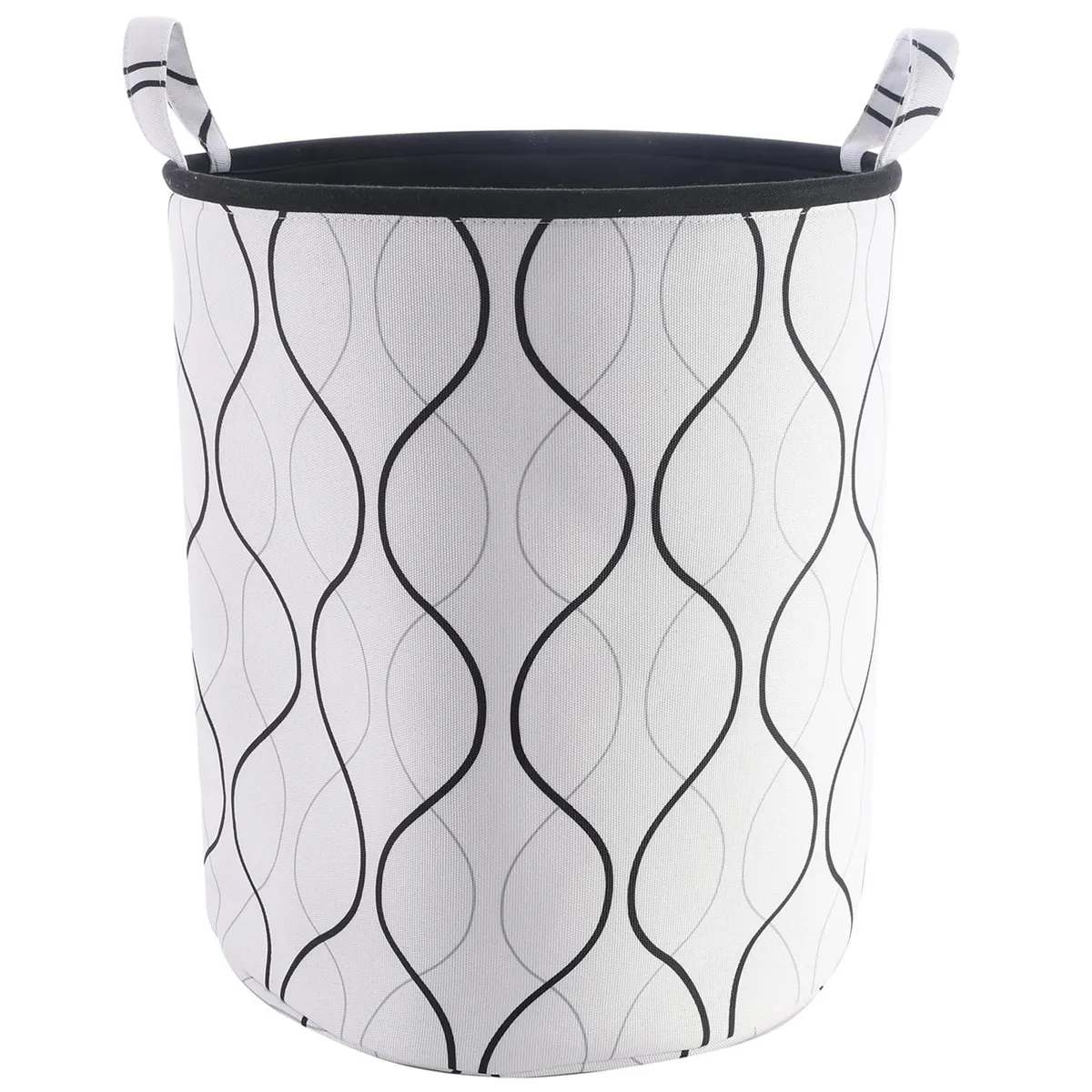 MALLORCA - Cesta Decorativa Para Ropa Ondas Black