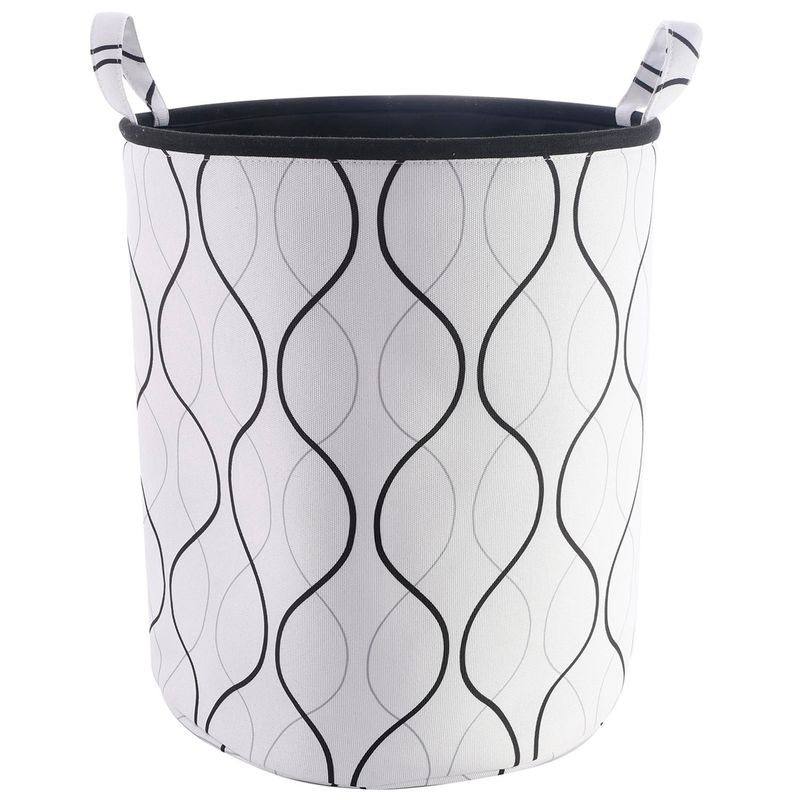 MALLORCA - Cesta Decorativa Para Ropa Ondas Black