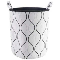 MALLORCA - Cesta Decorativa Para Ropa Ondas Black