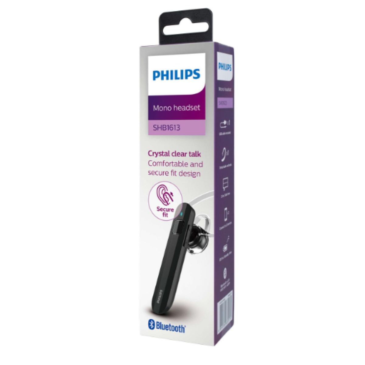 PHILIPS - Audifono Manos Libres Bluetooth 3.0 Negro SHB1613 Philips