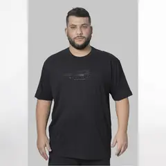 GANGSTER - Plus Polera Mc Básica Silber Negro