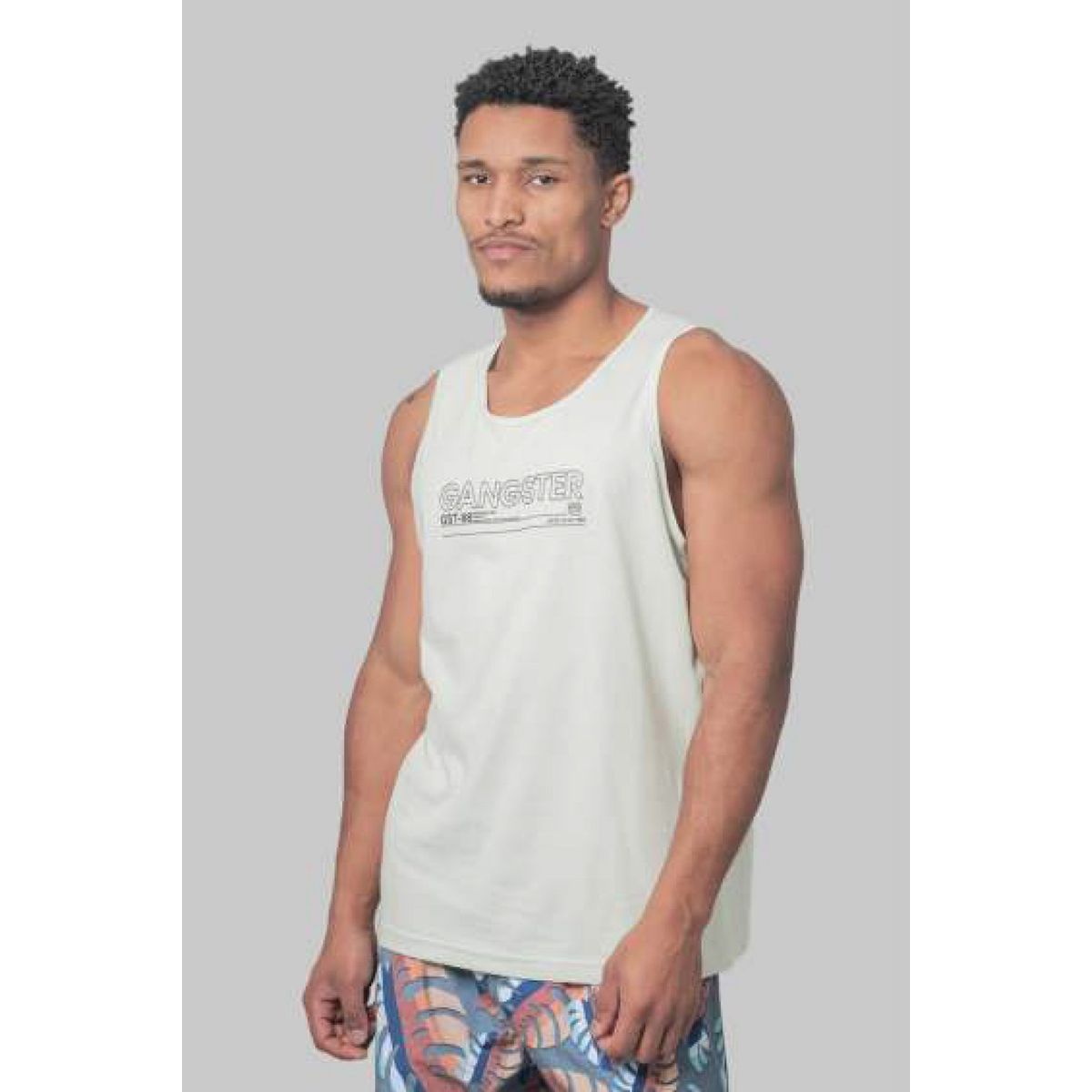 GANGSTER - Polera Sm Camo Verde Gangster