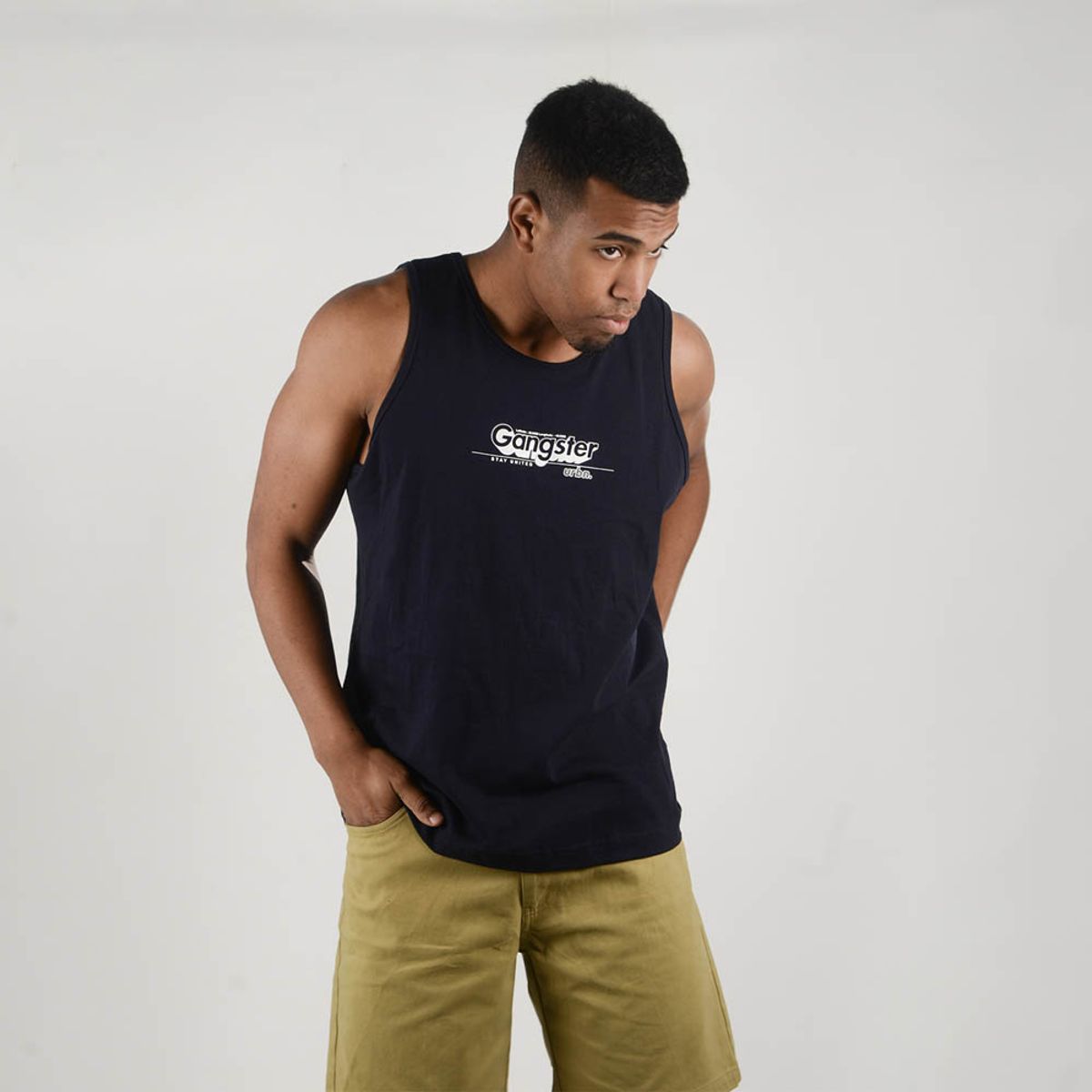 GANGSTER - Polera Sm Urbn Azul Gangster