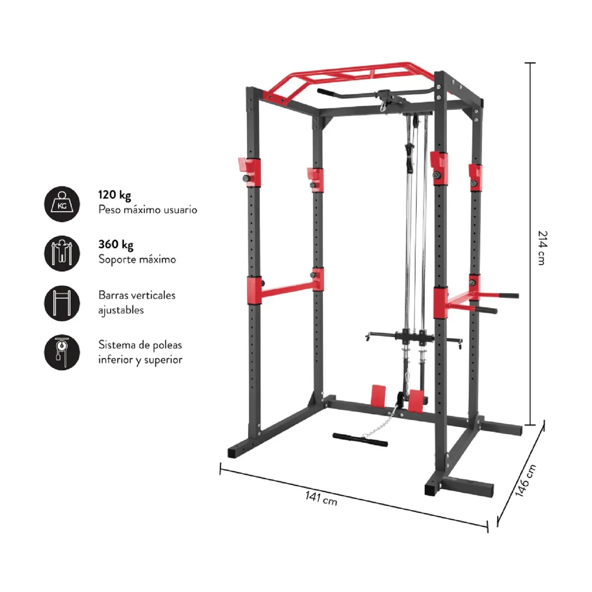 ULTIMATE FITNESS - POWER RACK R300 PRO  JAULA DE POTENCIA