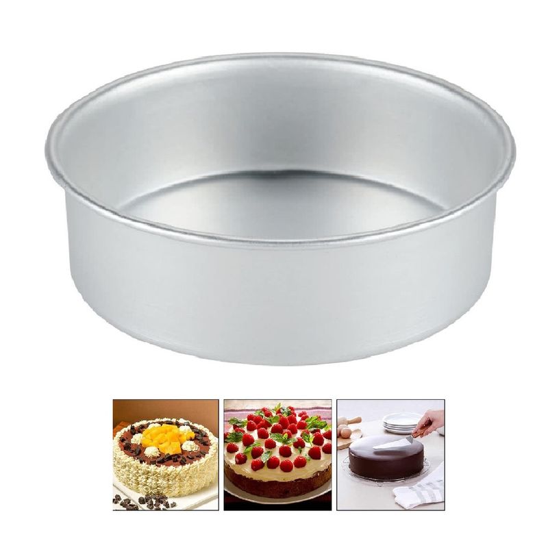 GENERICO - Molde de Torta Molde Queque Molde de Aluminio fijo molde queque 24x8cm