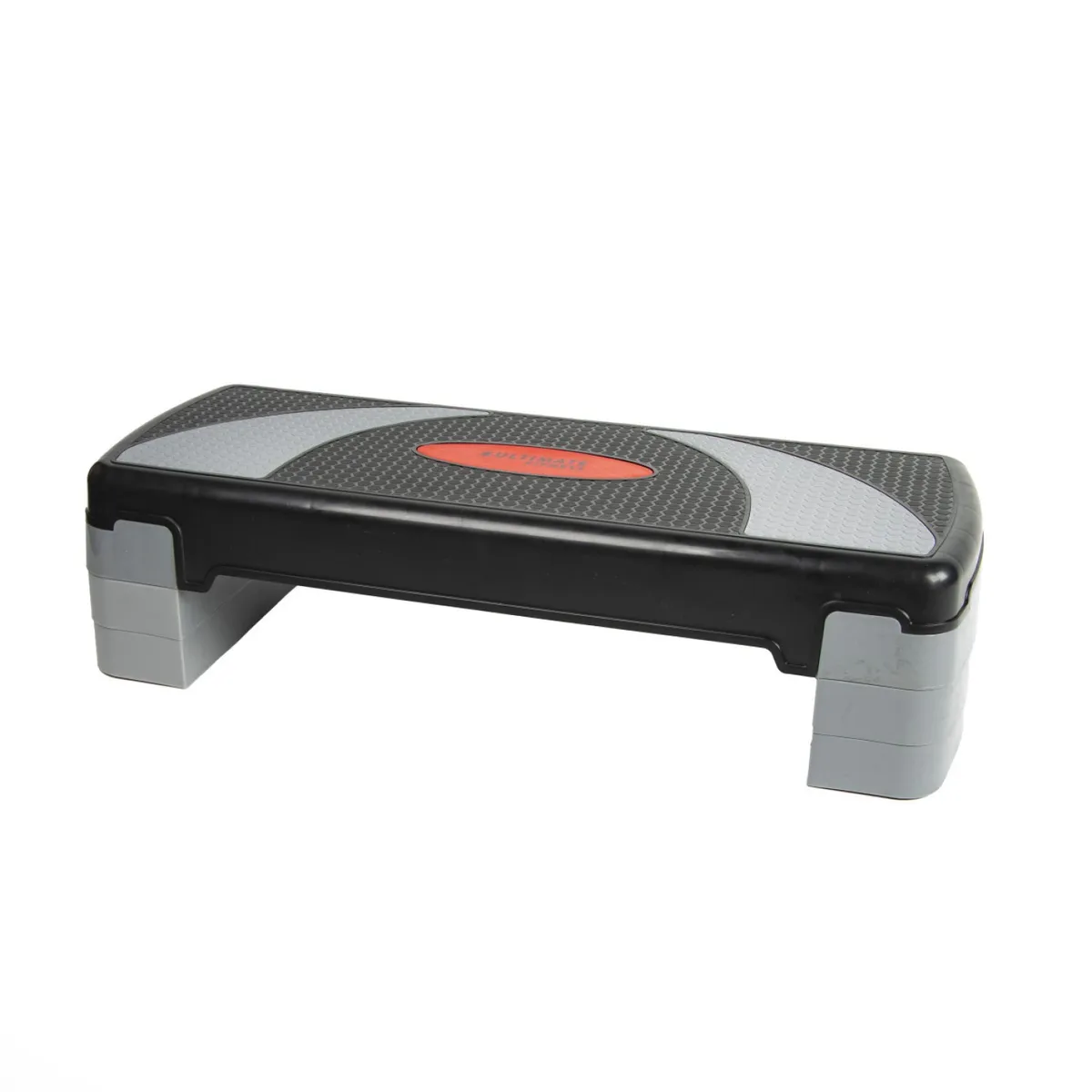 ULTIMATE FITNESS - STEP AERÓBICO 3 NIVELES NEGRO/GRIS