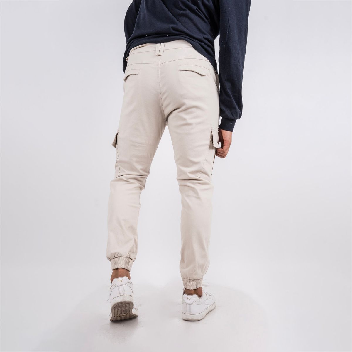 GANGSTER - Pantalon Jogger Canvas Recruit Beige Gangster