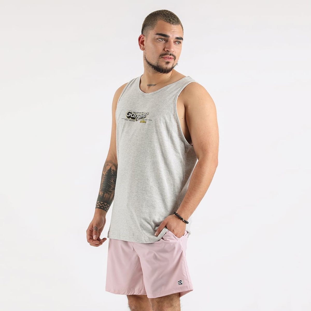 GANGSTER - Polera Sm Urbn Gris Gangster