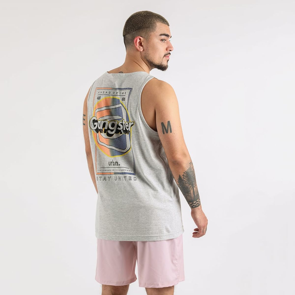 GANGSTER - Polera Sm Urbn Gris Gangster