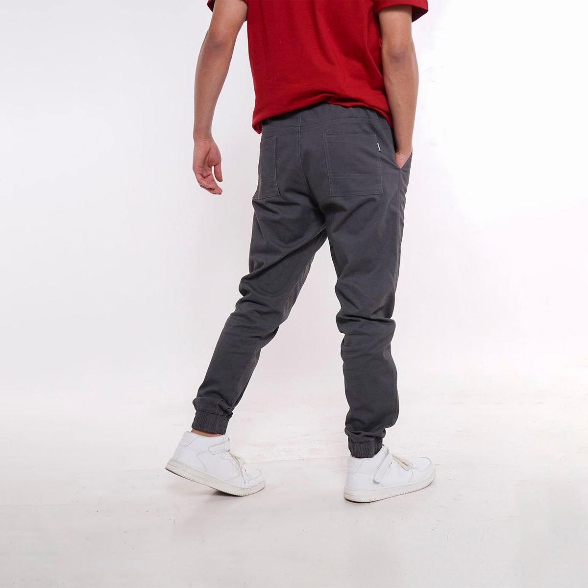 GANGSTER - Pantalon Jogger Canvas Over Gris Gangster