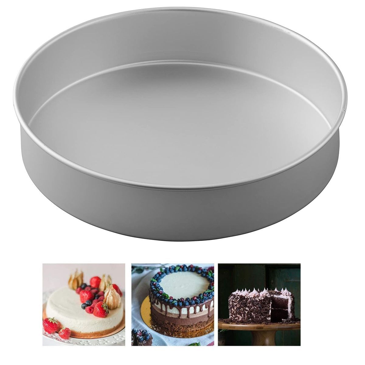 GENERICO - Moldes De Aluminio Para Tortas Molde Queque Molde Torta fijo 26x8cm