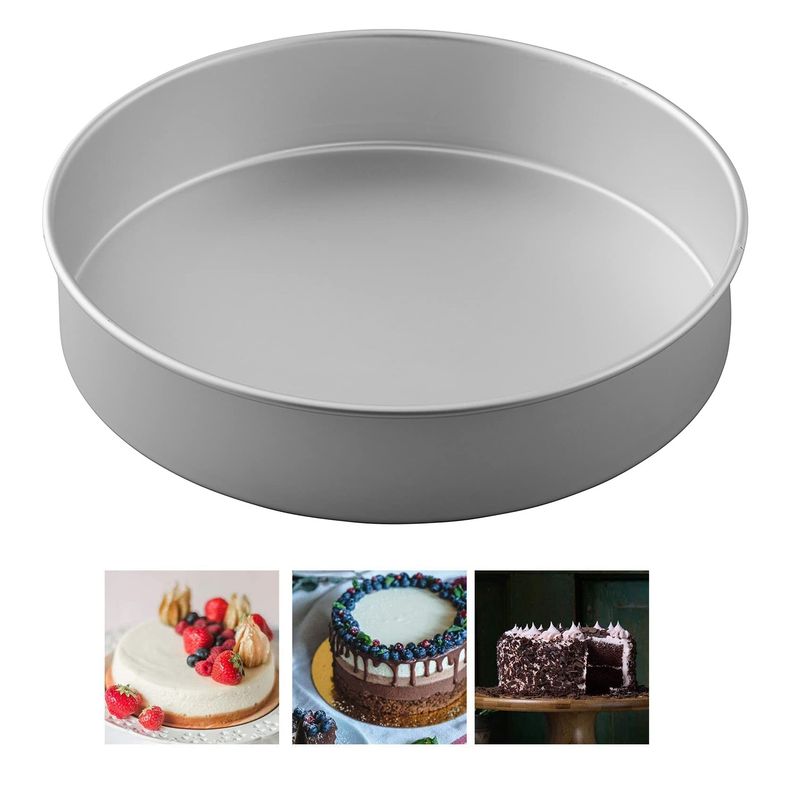 GENERICO - Moldes De Aluminio Para Tortas Molde Queque Molde Torta fijo 26x8cm