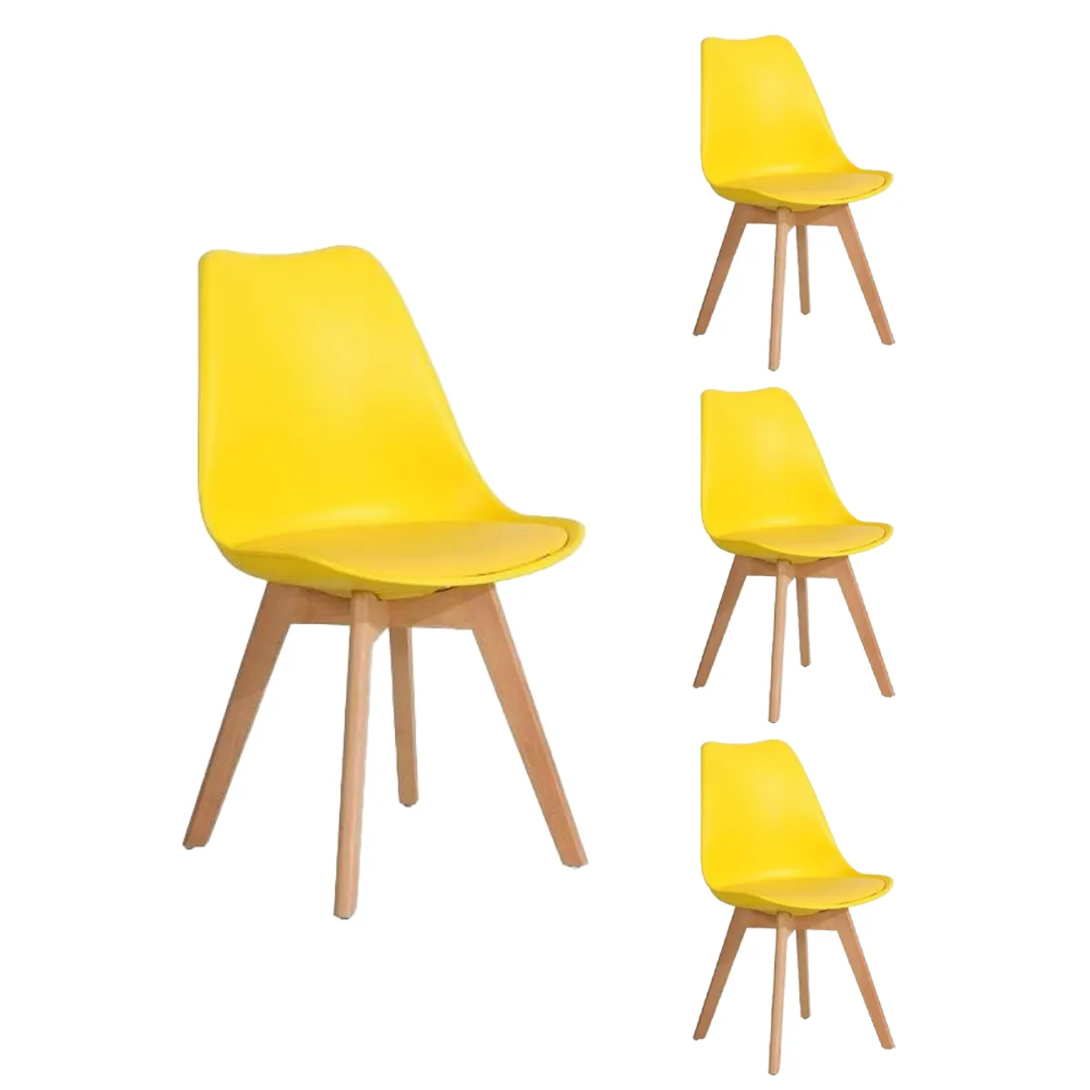 CASA BELLA - Pack 4 Sillas Tulip Eames Dsw AMARILLA