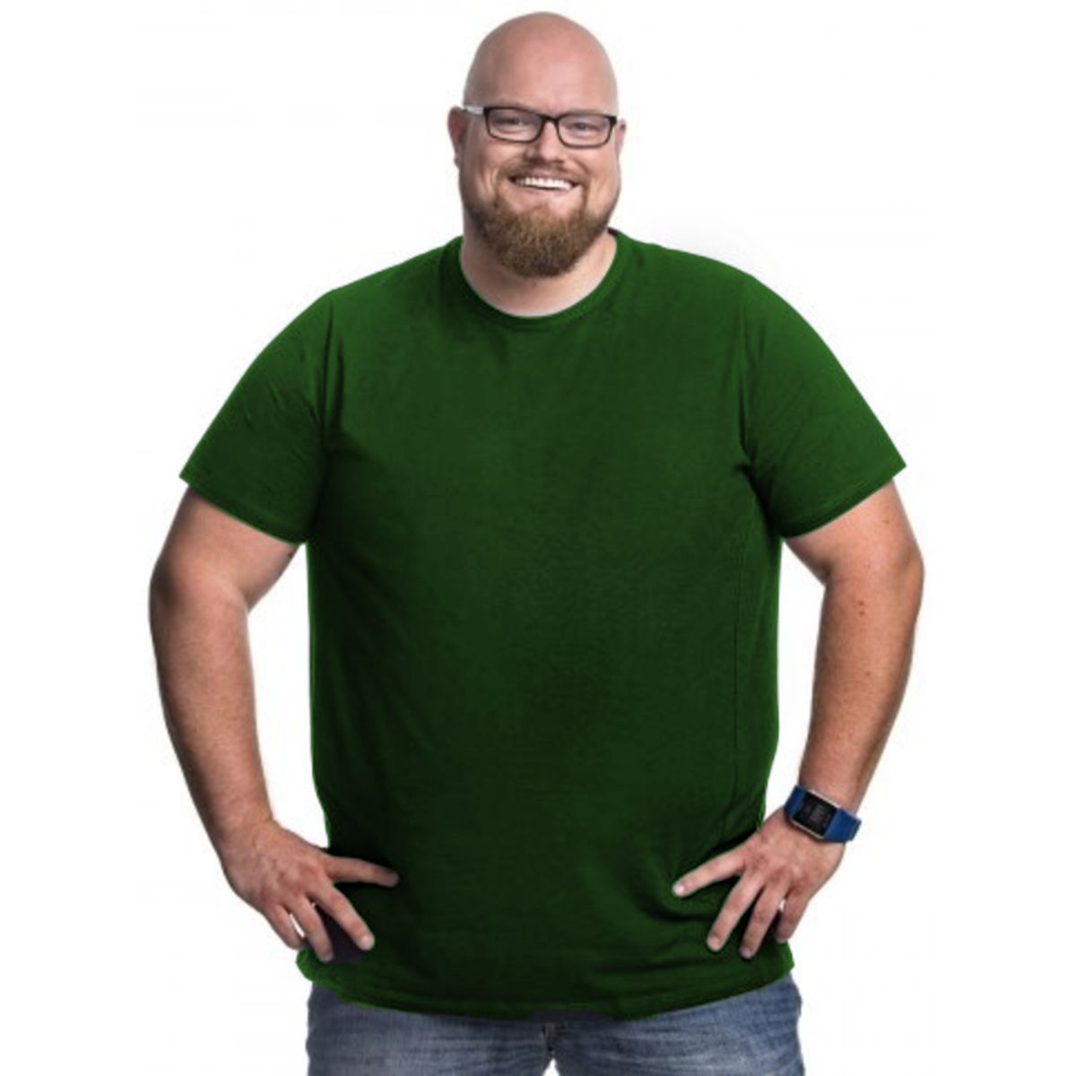 INLAND - Polera T-Grandes Cuello Redondo 100%  Algodón Manga Corta Hombre.