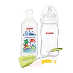 PIGEON - Pack Mamadera Sottouch 240ml Kit De Limpieza