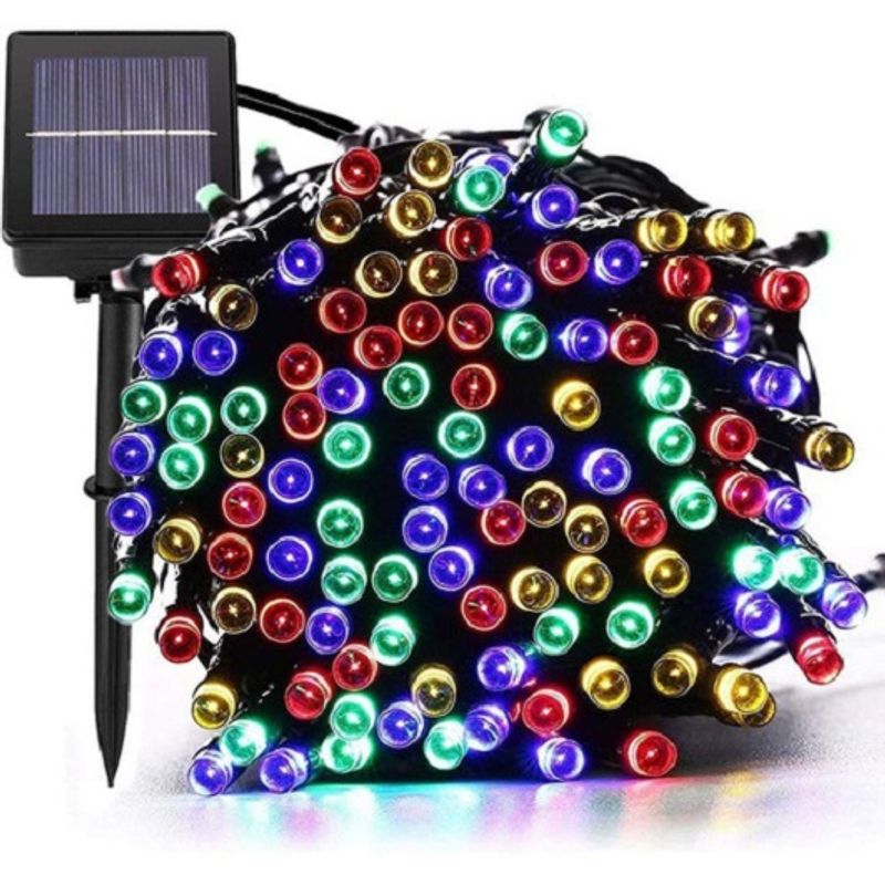 GENERICO - Luz Navidad Guirnalda Solar 200 Led 20 Metros Colores