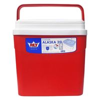 Cooler Nevera Caba Hielera Portátil 35 Litros Color Rojo