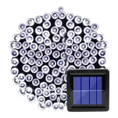 GENERICO - Luz Navidad Guirnalda Solar 200 Led 20 Metros Blanca