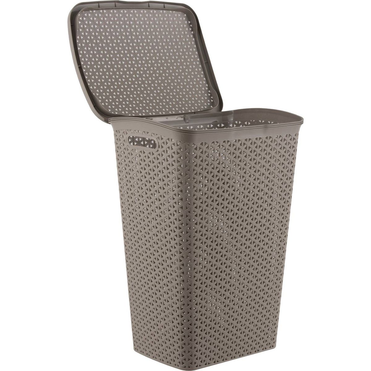 REYPLAST - Cesto Canasto Para Ropa Bali 55 Litros Con Tapa Color Taupe