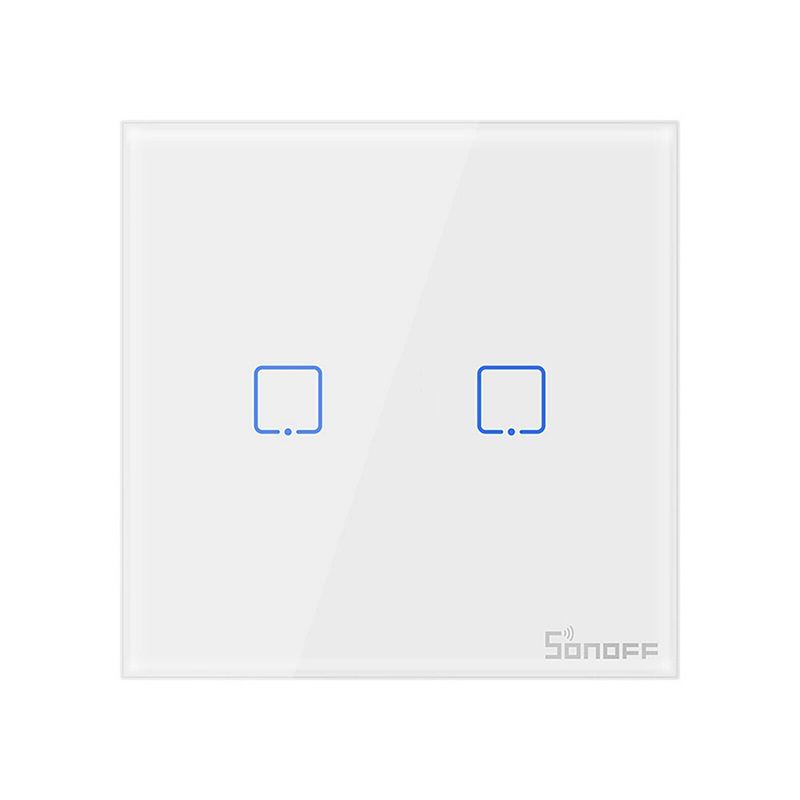 SONOFF - Interruptor de Pared Inalámbrico RF 2 Canales Sonoff