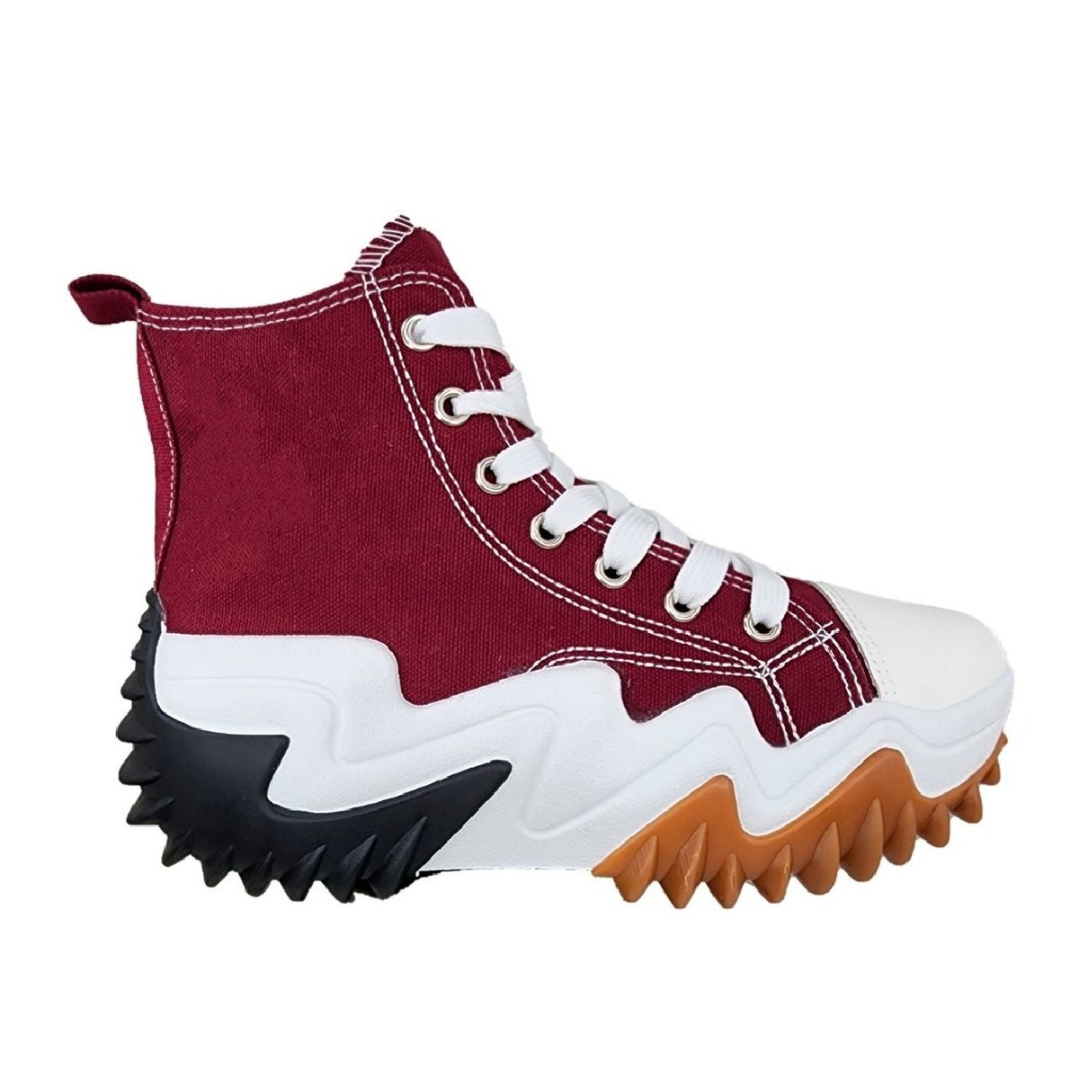 AGTA - Zapatilla De Lona Con Plataforma Full Tendencia - 3139 - Burdeo