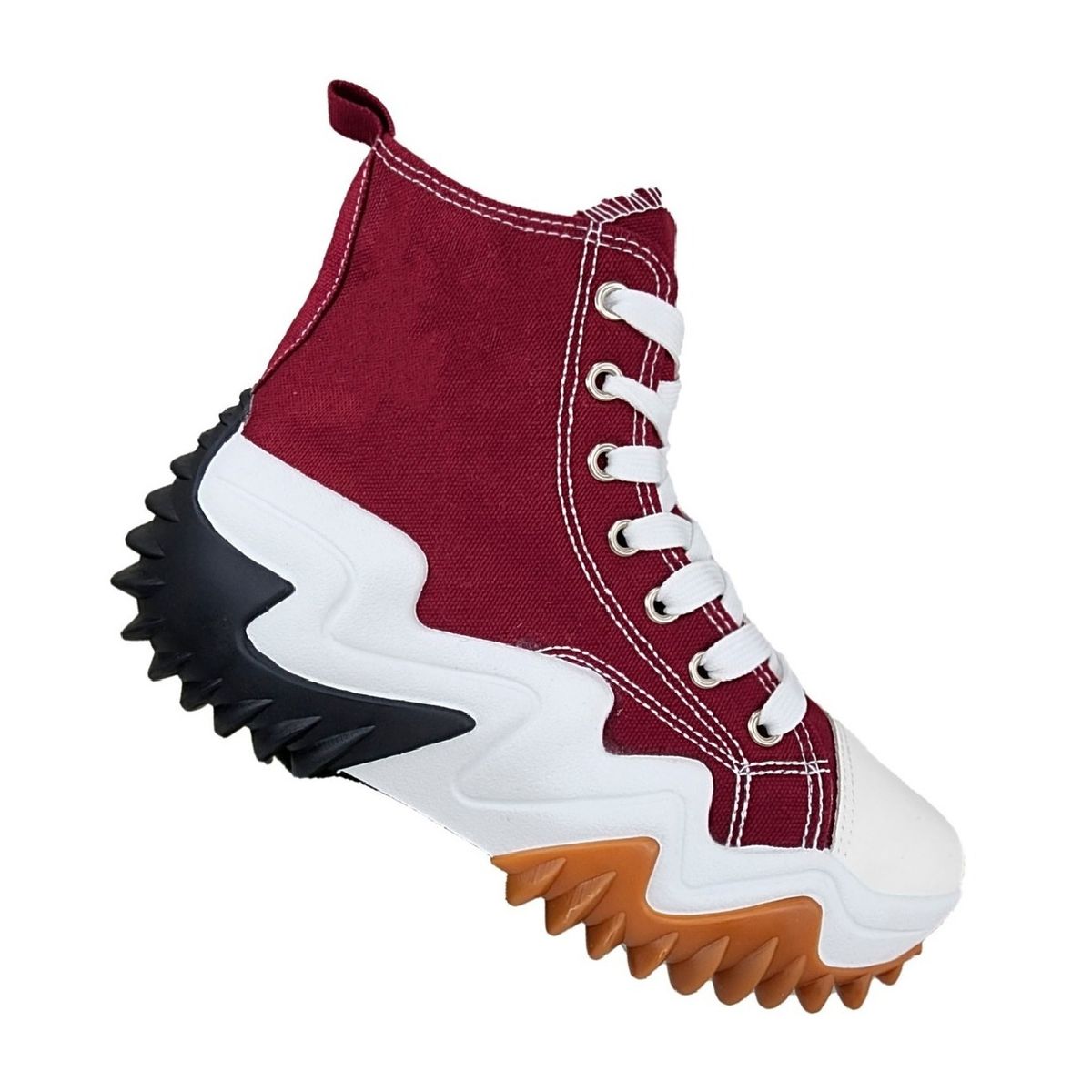 AGTA - Zapatilla De Lona Con Plataforma Full Tendencia - 3139 - Burdeo