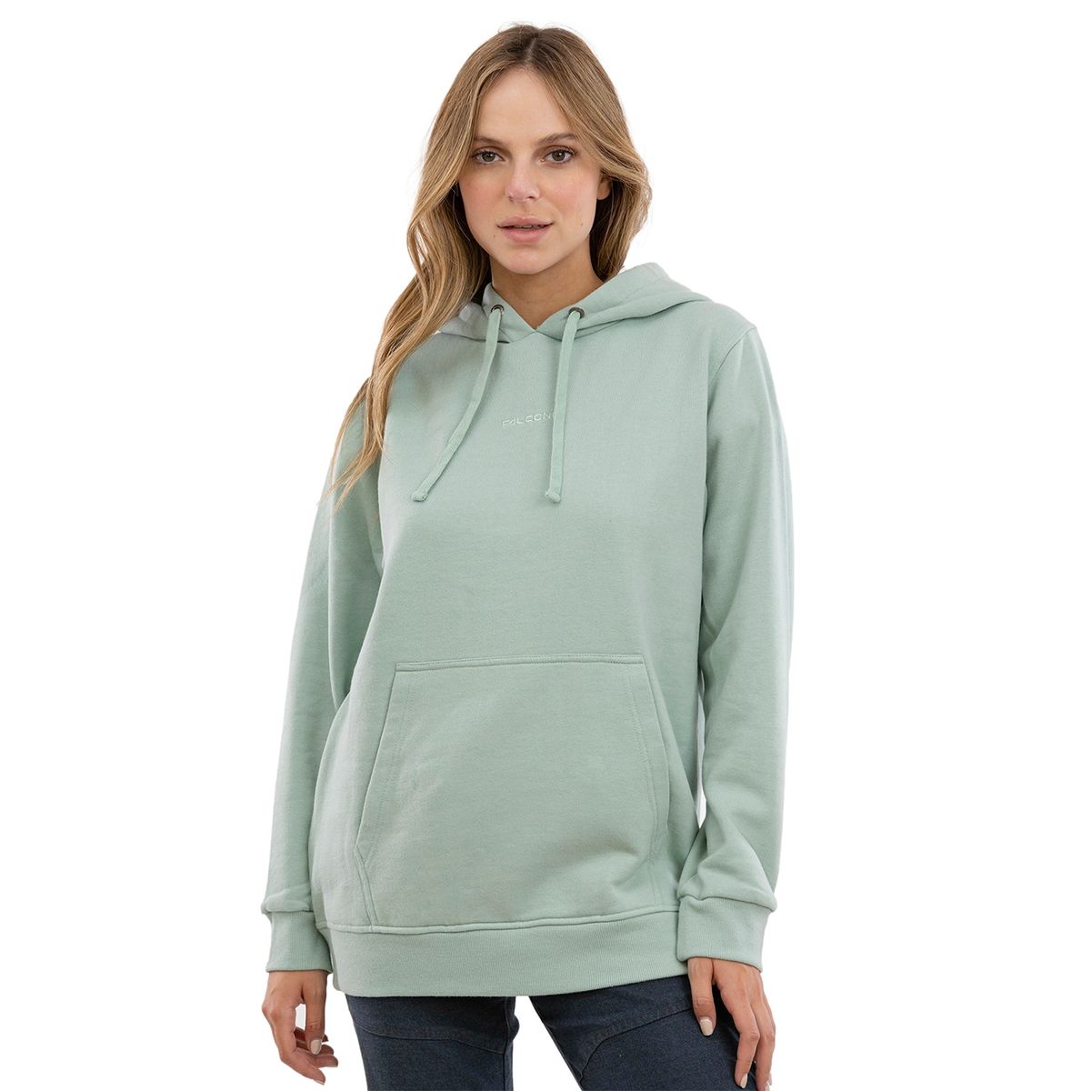 FALCONE - Polerón Acid-Wash Embroidery Logo Mujer Falcone