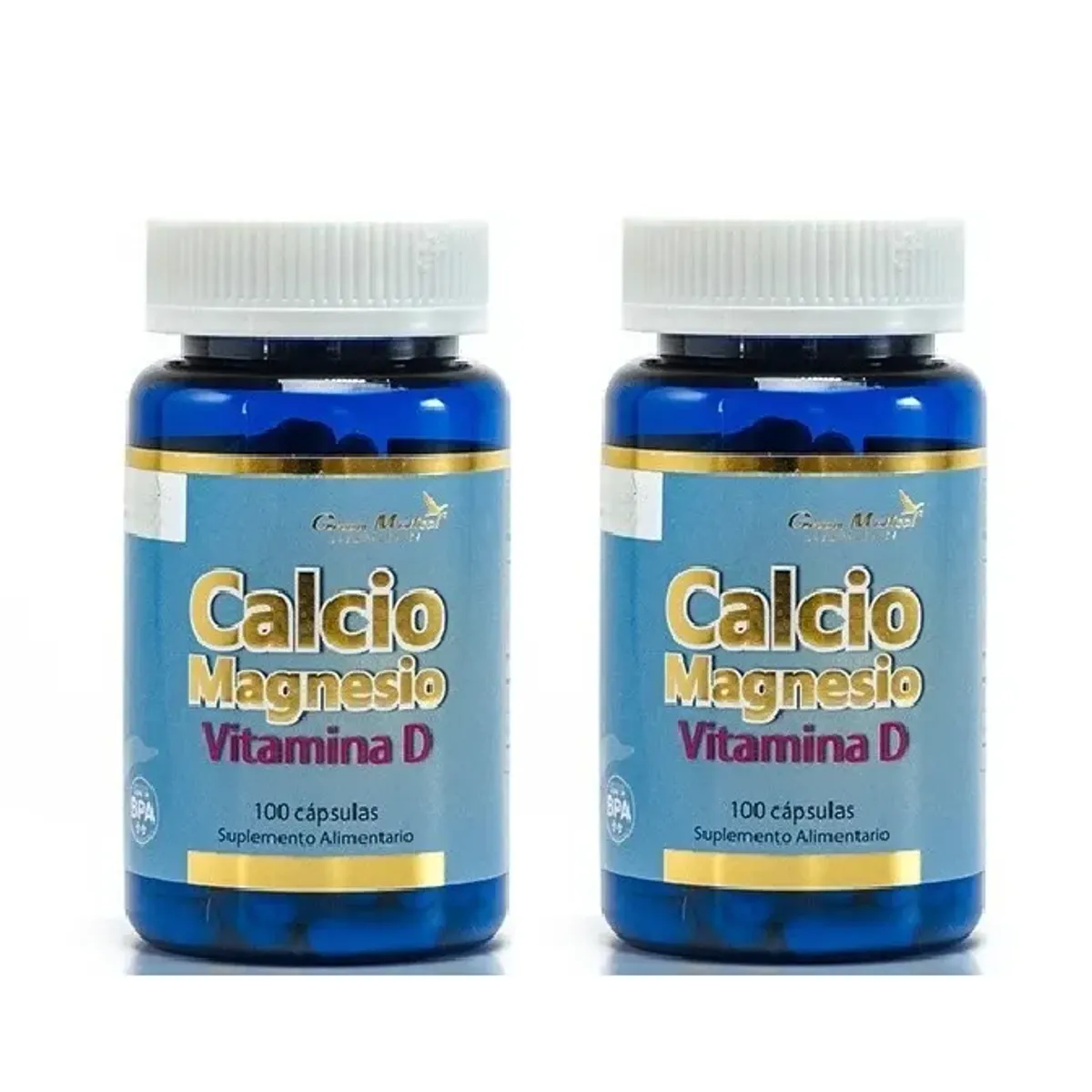 GREEN MEDICAL - Calcio + Magnesio + Vitamina D Gm 200 Capsulas 2x100 Caps