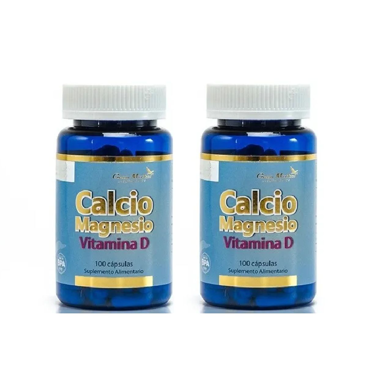 GREEN MEDICAL - Calcio + Magnesio + Vitamina D Gm 200 Capsulas 2x100 Caps