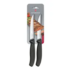 VICTORINOX - Cuchillo Cocina Swiss Classic color Negro. Hoja 12 cm.