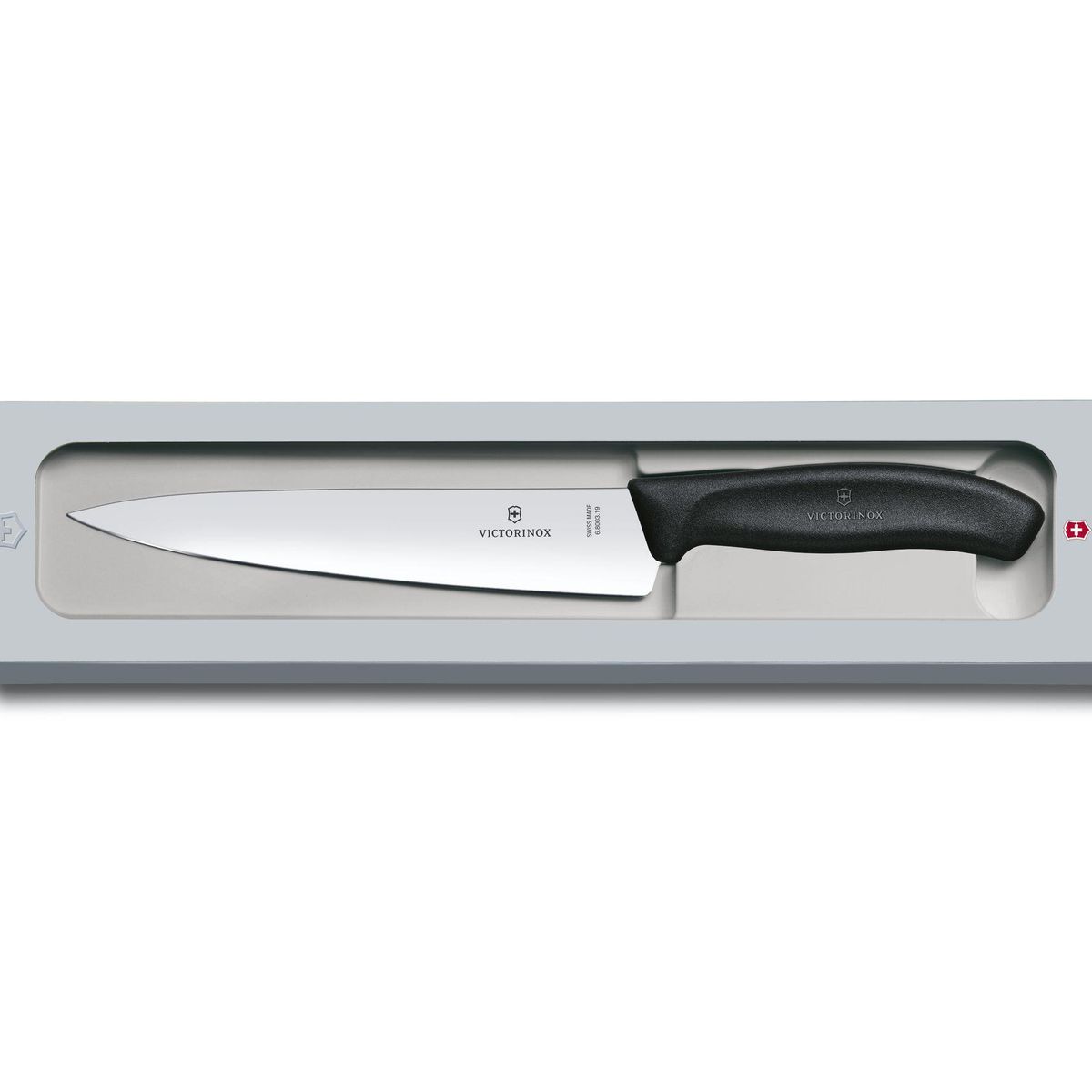 VICTORINOX - Cuchillo para trinchar Swiss Classic color Negro, Caja. Hoja 19 cm. Victorinox