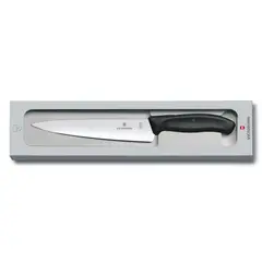 VICTORINOX - Cuchillo para trinchar Swiss Classic color Negro, Caja. Hoja 19 cm.